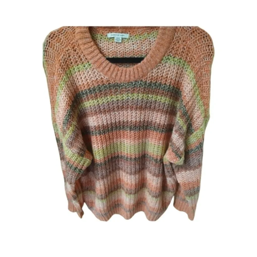 NEW! American Eagle Outfitters Multi Color Soft Sweater Size M